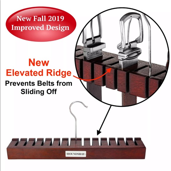 Houndsbay Closet Belt Holder/Hanger Mahogony - Picture 6 of 10